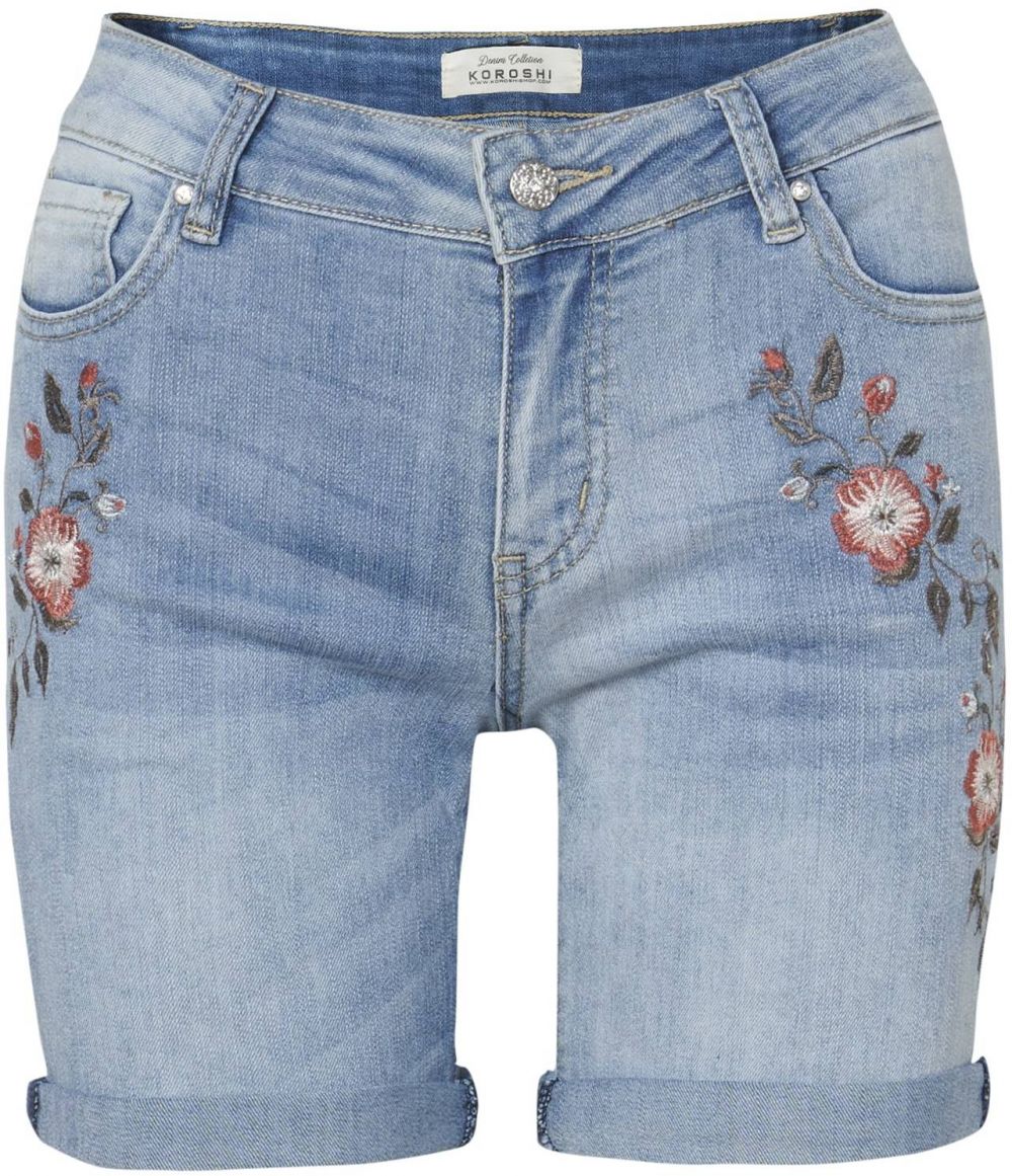 KOROSHI Džínsy  modrá denim / hrdzavohnedá / kaki / púdrová