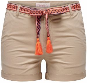 ONLY Chino nohavice 'Georgia'  tmavobéžová / tmavomodrá / oranžová / koralová