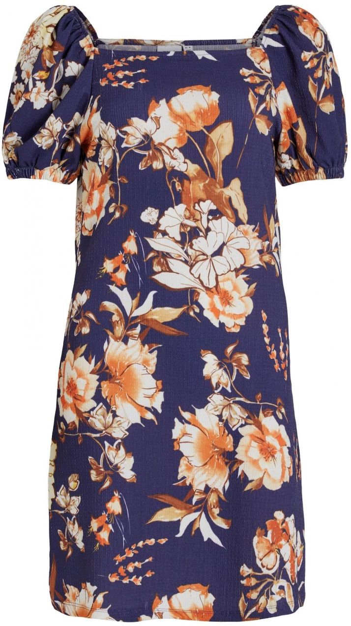 VILA Šaty 'Sopa'  krémová / námornícka modrá / svetlohnedá