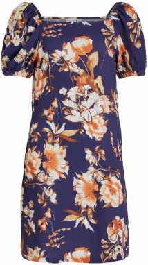 VILA Šaty 'Sopa'  krémová / námornícka modrá / svetlohnedá