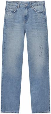 Pull&Bear Džínsy  modrá denim / strieborná