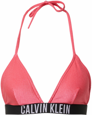 Calvin Klein Swimwear Bikinový top  ružová / čierna / biela