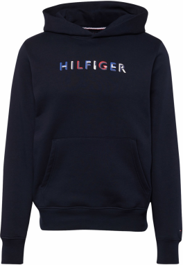 TOMMY HILFIGER Mikina  námornícka modrá / azúrová / červená / biela