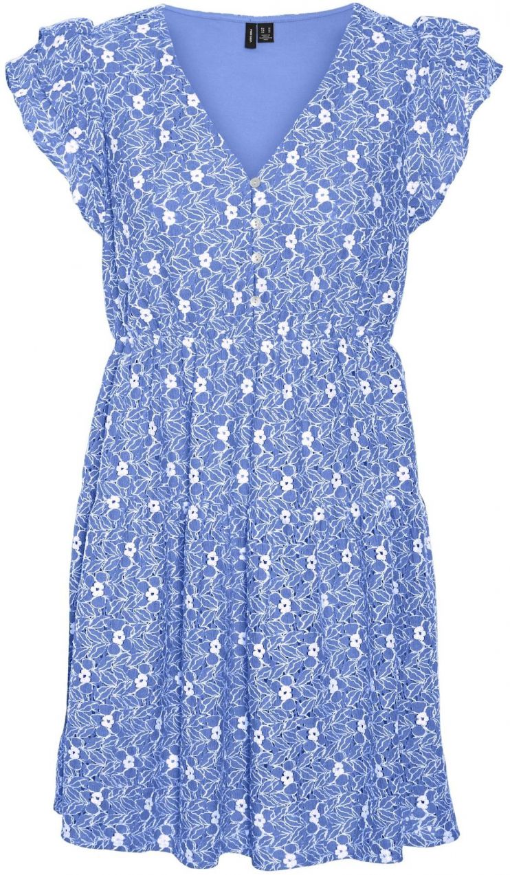 VERO MODA Šaty 'SONEY'  svetlomodrá / biela