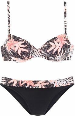 BUFFALO Bikiny  hnedá / svetloružová / čierna / biela