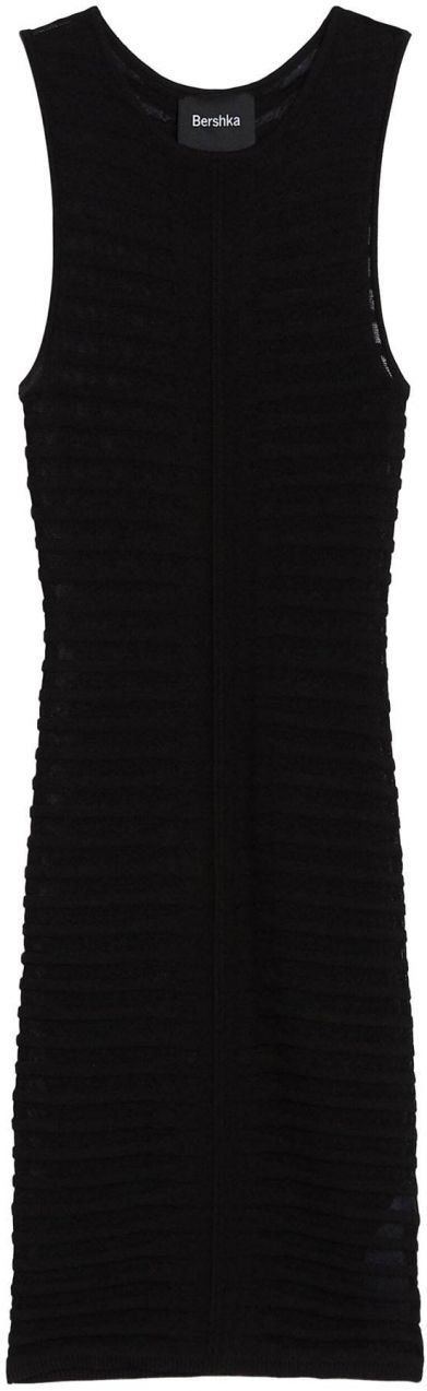Bershka Pletené šaty  čierna