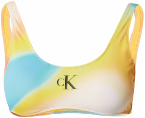 Calvin Klein Swimwear Bikinový top  béžová / modrá / žltá