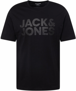 JACK & JONES Tričko  sivá / čierna