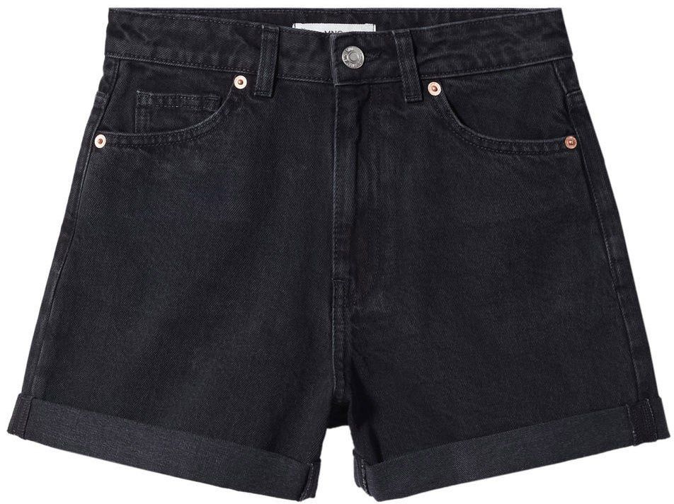 MANGO Džínsy  čierny denim