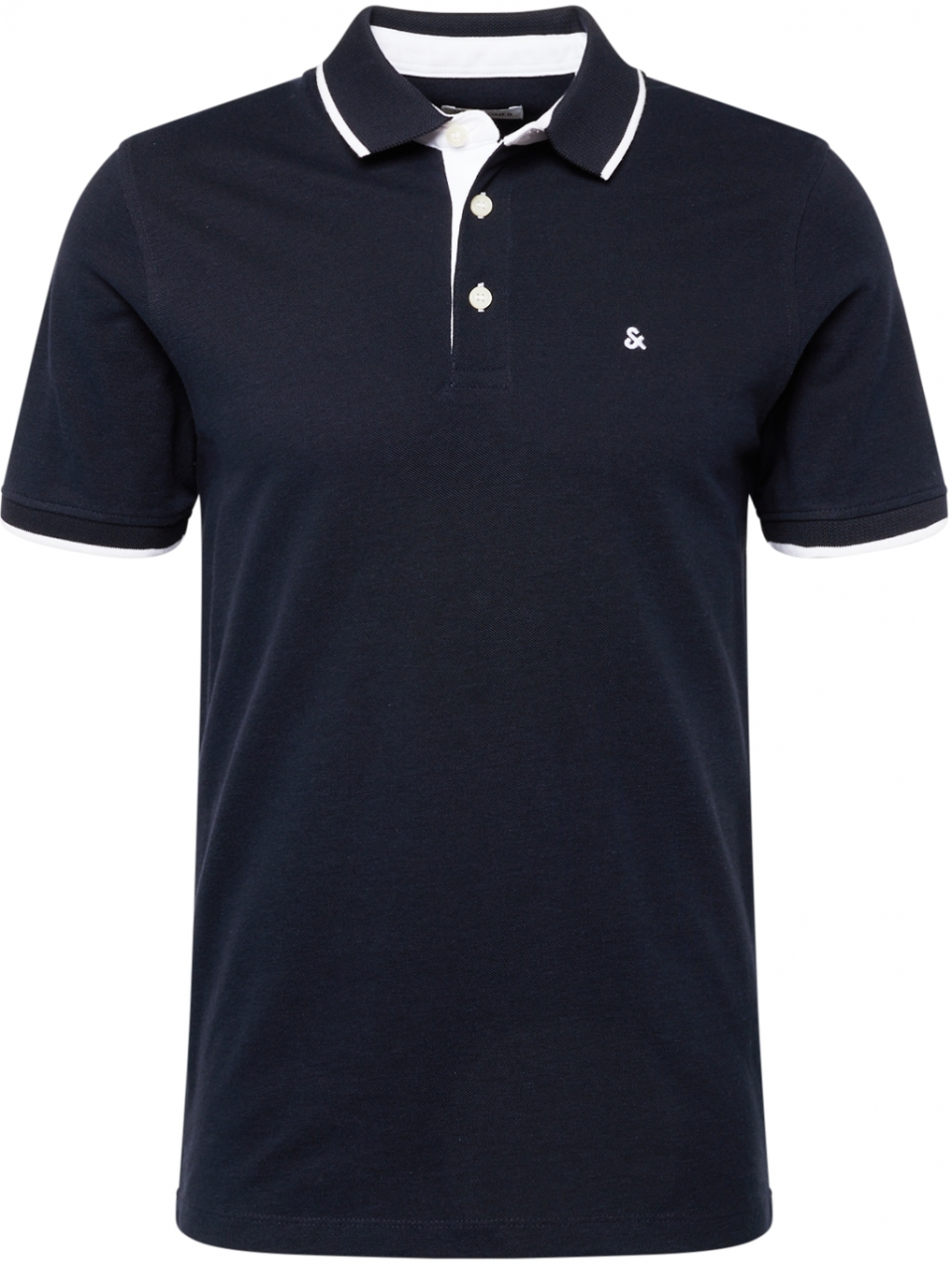 JACK & JONES Tričko 'Paulos'  námornícka modrá / biela