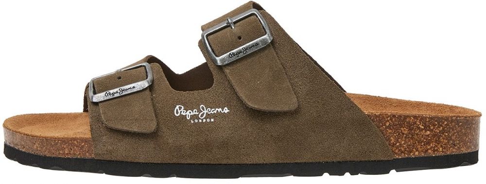 Pepe Jeans Šľapky  olivová / biela