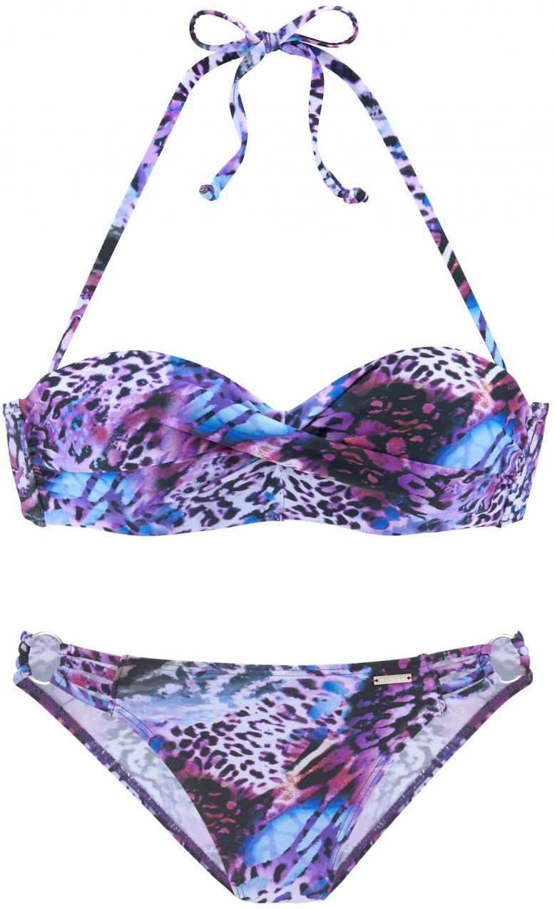 Bruno Banani Bikiny  slivková / orgovánová / čierna / biela