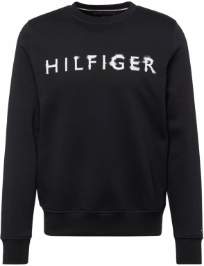 TOMMY HILFIGER Mikina  čierna / biela