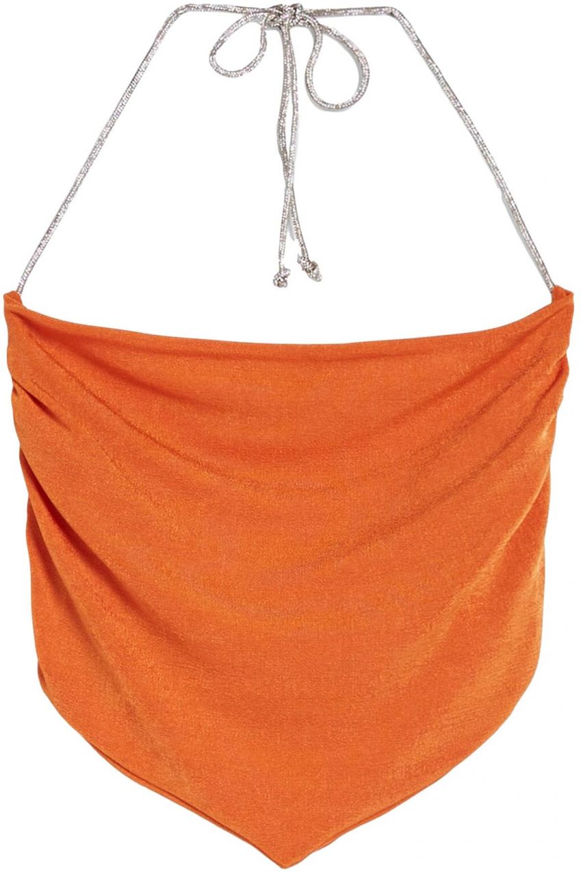 Bershka Top  tmavooranžová