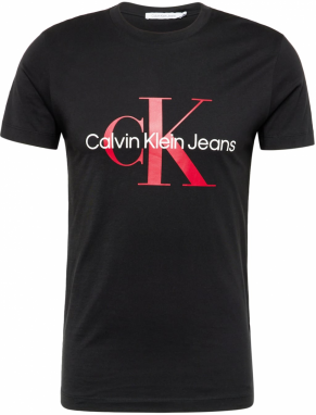 Calvin Klein Jeans Tričko  červená / čierna / biela