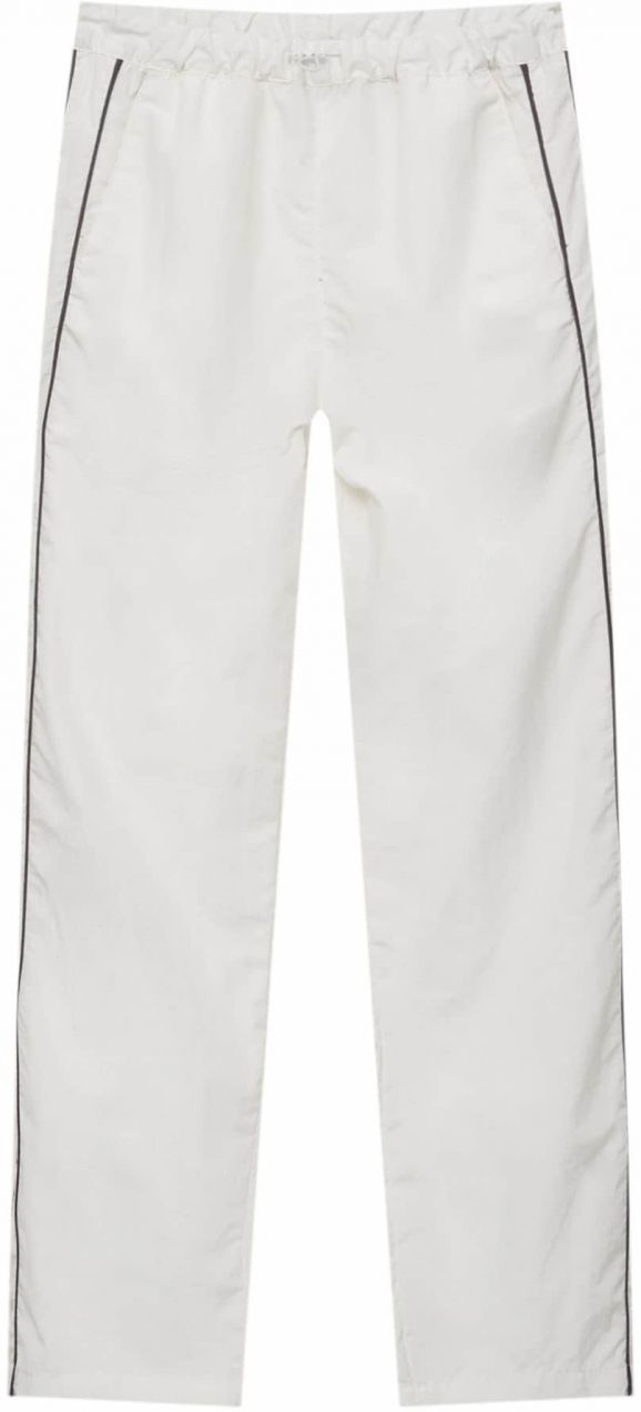 Pull&Bear Nohavice  čierna / biela