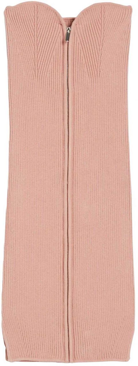 Bershka Pletené šaty  pastelovo ružová