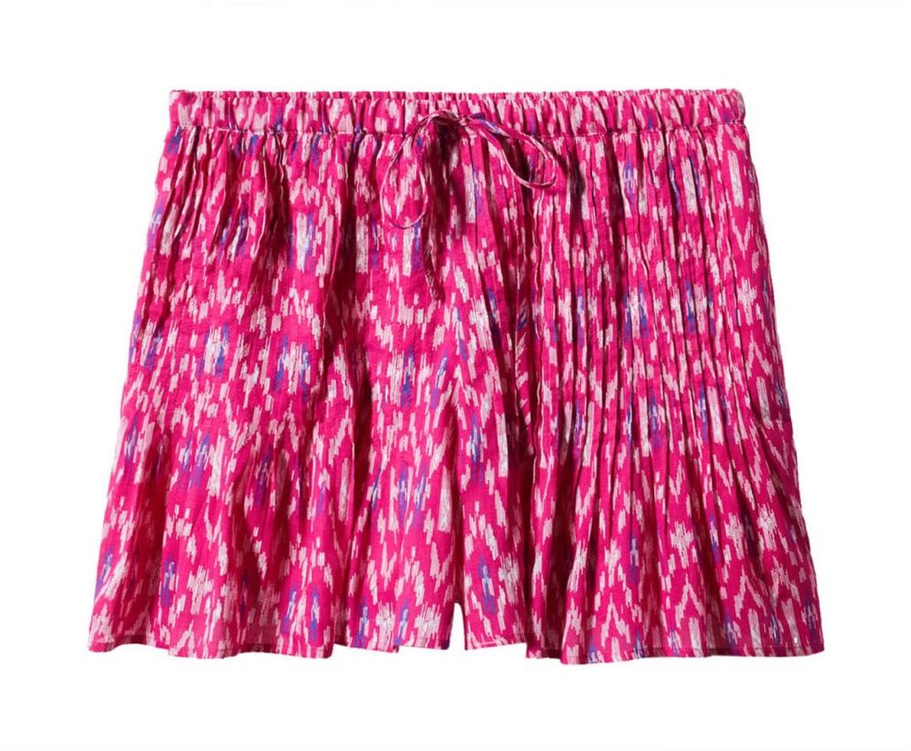 MANGO Nohavice  modrá / ružová / ružová / biela