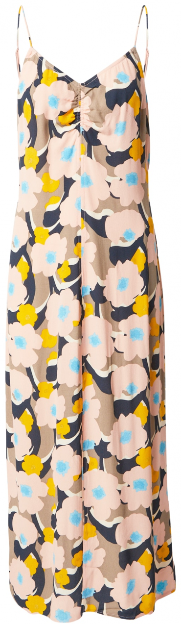 modström Letné šaty 'Dustin'  tmavobéžová / svetlooranžová / ružová / biela