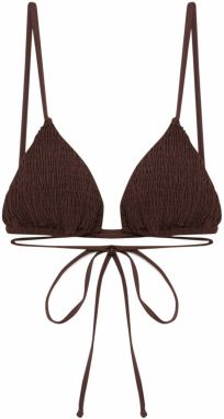 Pull&Bear Bikinový top  tmavohnedá