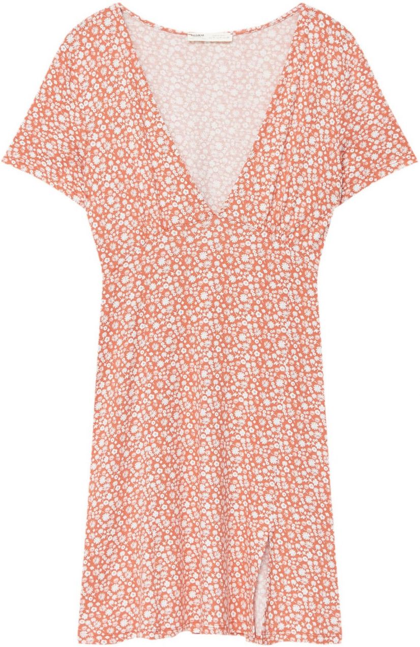 Pull&Bear Šaty  oranžová / biela
