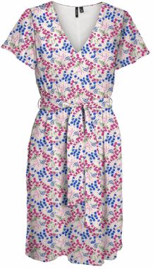 VERO MODA Šaty  modrá / zelená / fuksia / perlovo biela