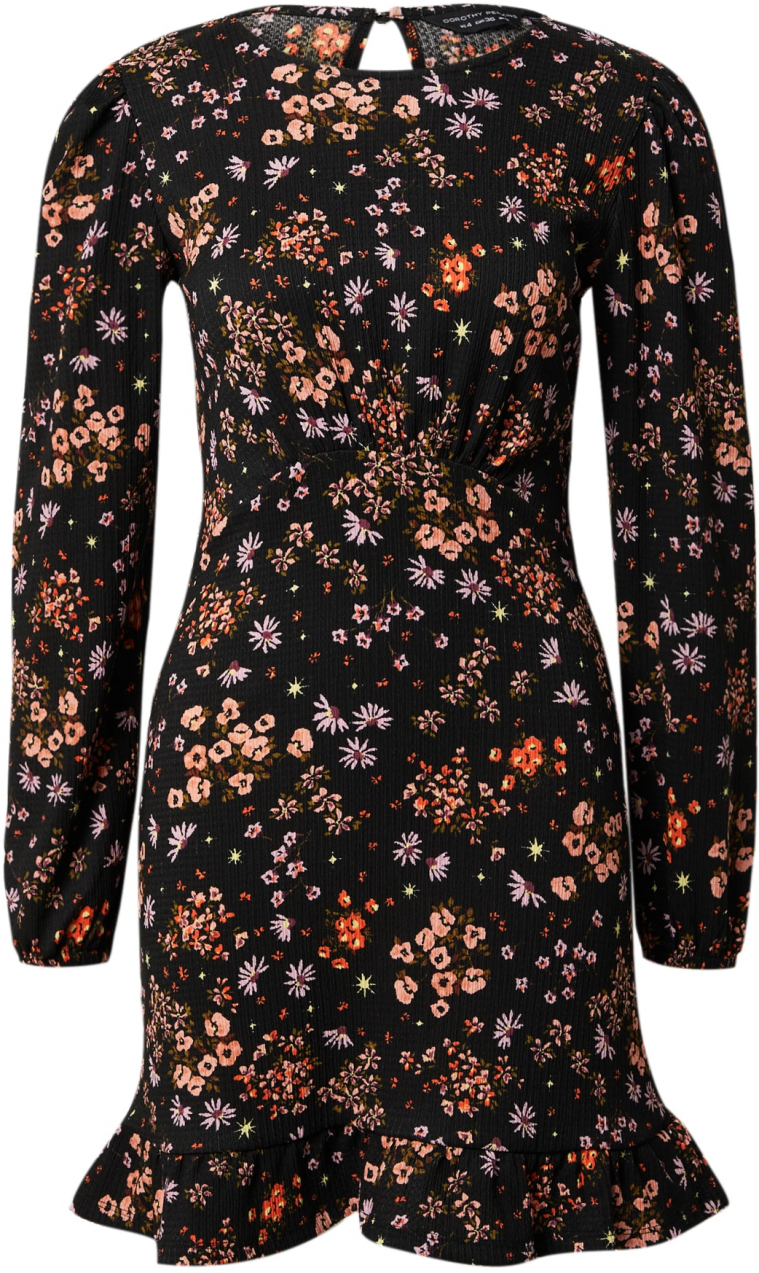 Dorothy Perkins Šaty  pastelovo oranžová / ružová / čierna / biela
