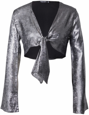 Nasty Gal Blúzka  strieborná