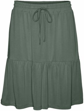VERO MODA Sukňa 'Filli'  tmavozelená