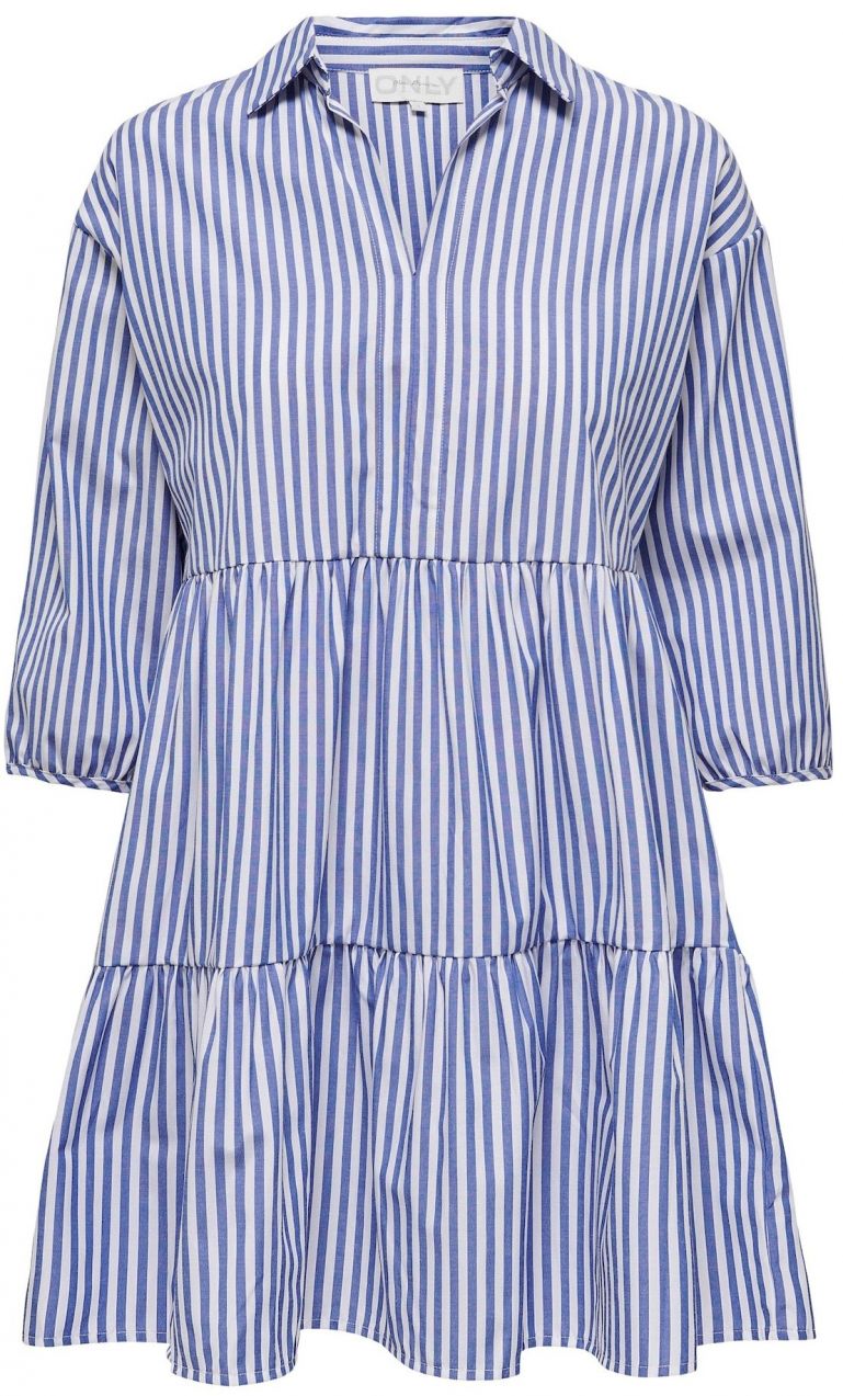 ONLY Šaty  modrá denim / biela