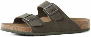 BIRKENSTOCK Šľapky 'Arizona'  karamelová / olivová / strieborná