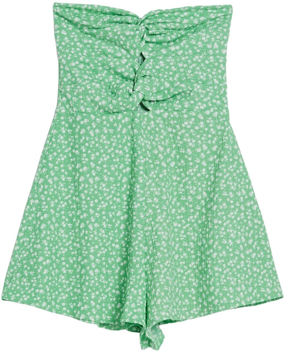 Bershka Overal  svetlozelená / biela