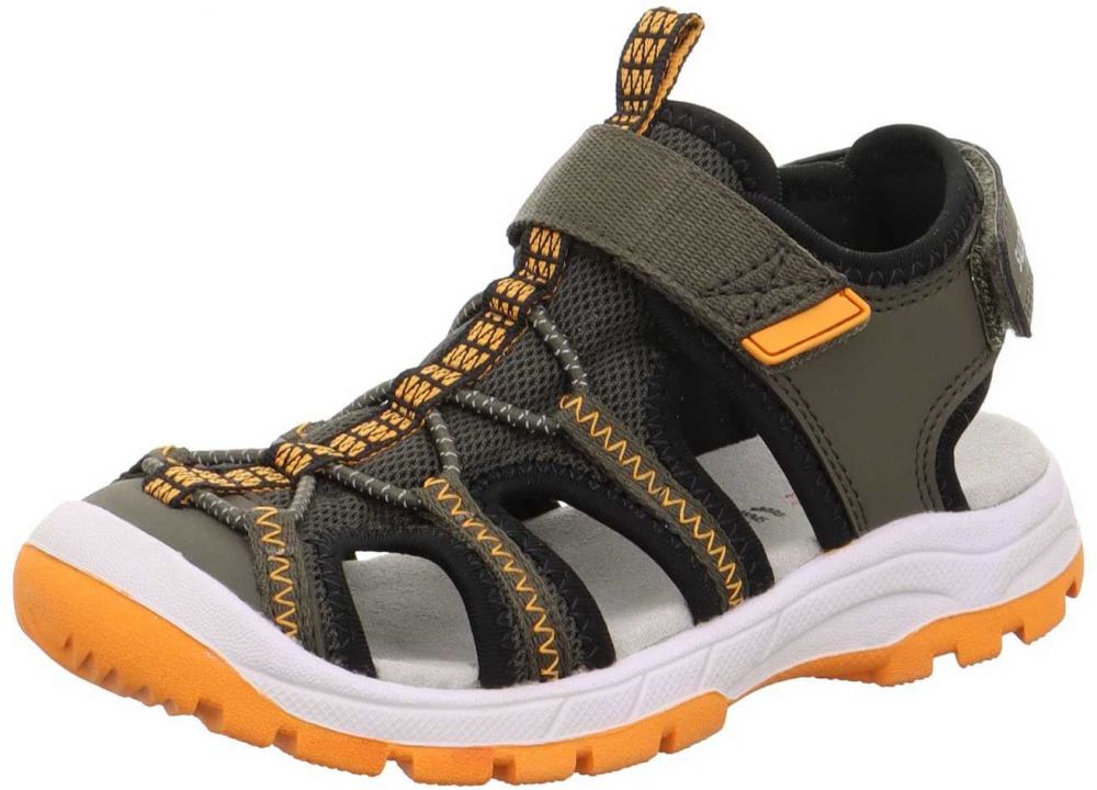 SUPERFIT Otvorená obuv 'Tornado'  kaki / oranžová