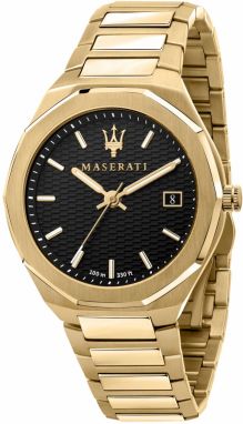 Maserati Analógové hodinky 'Stile'  zlatá / čierna