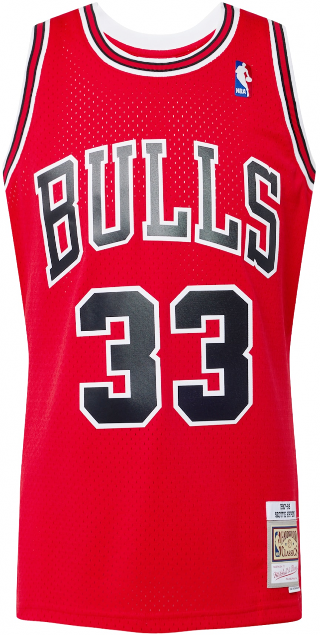 Mitchell & Ness Funkčné tričko 'Scottie Pippen'  červená / čierna / biela