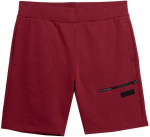 4F Športové nohavice  tmavočervená / čierna