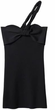 MANGO Pletené šaty 'Juanito'  čierna