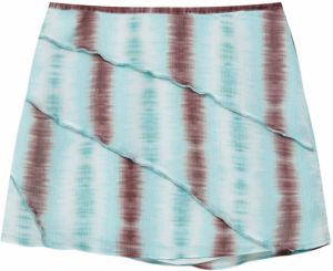 Pull&Bear Sukňa  svetlomodrá / hnedá