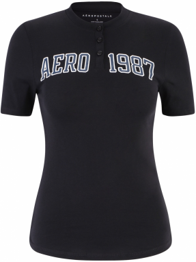 AÉROPOSTALE Tričko  modrosivá / čierna / biela