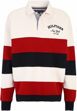 TOMMY HILFIGER Sveter  tmavomodrá / červená / prírodná biela