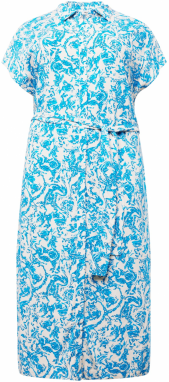 Object Curve Košeľové šaty 'IBRA'  námornícka modrá / svetlomodrá / biela