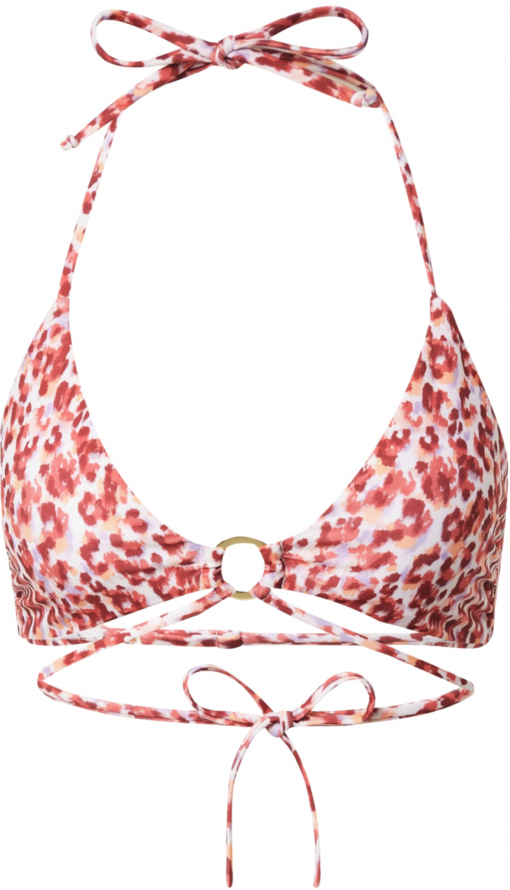 Hunkemöller Bikinový top 'Tobago'  fialová / pastelovo oranžová / červená / biela