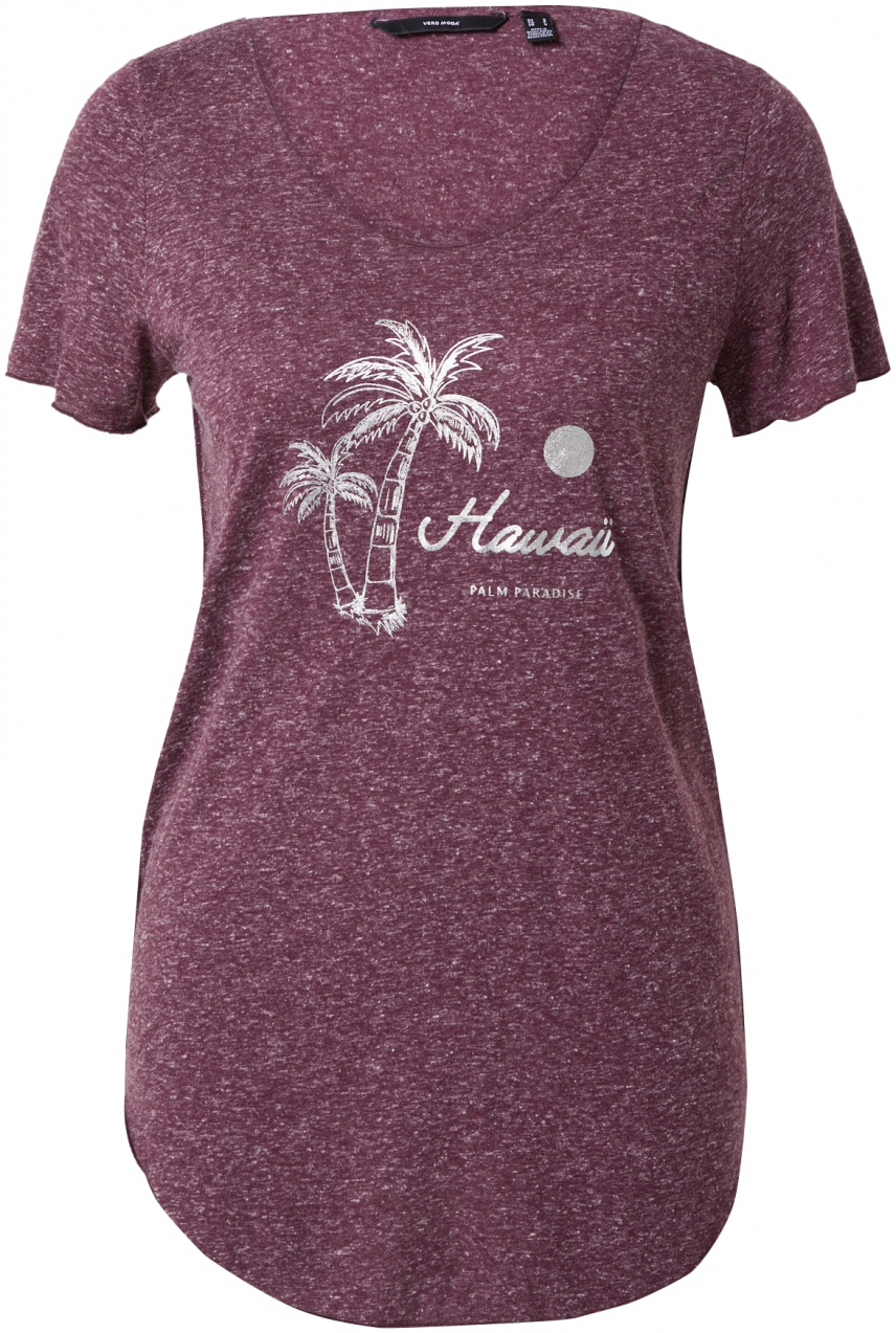 VERO MODA Tričko 'LUA'  hnedá / biela