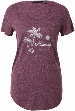 VERO MODA Tričko 'LUA'  hnedá / biela