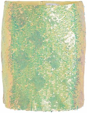 VILA Sukňa 'KYTIA'  limetková / trávovo zelená / biela