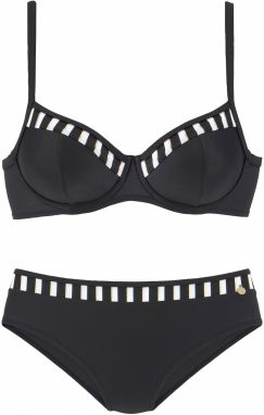 LASCANA Bikiny  zlatá / čierna / biela