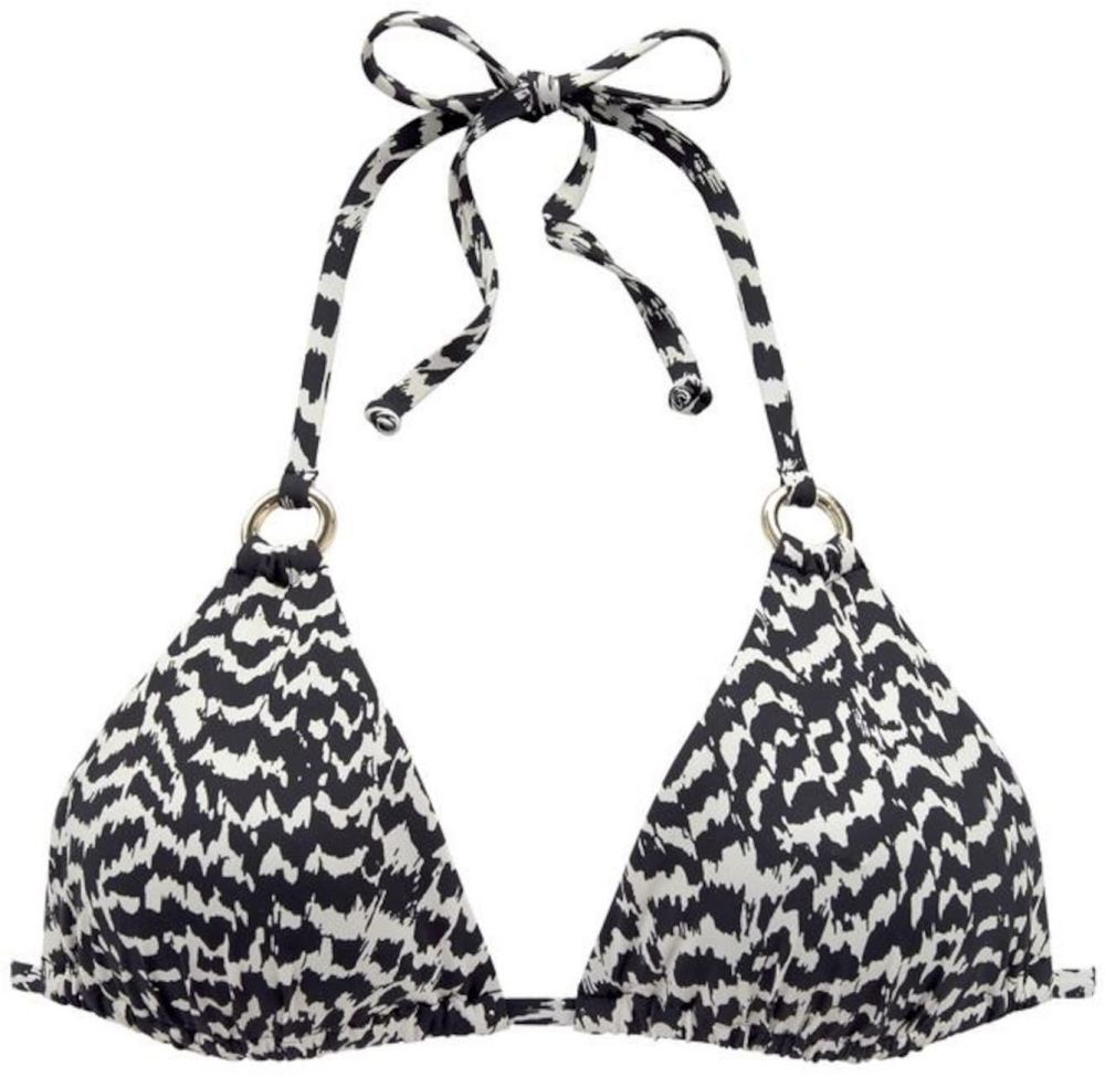 LASCANA Bikinový top  čierna / biela