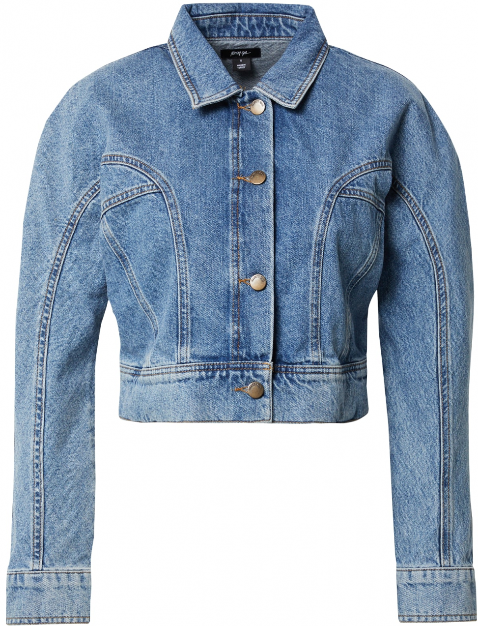 Nasty Gal Prechodná bunda  modrá denim