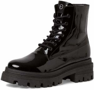 Tamaris Šnurovacie členkové čižmy  čierna