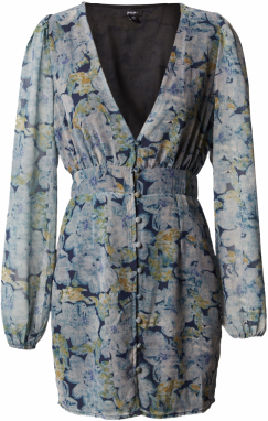 Nasty Gal Košeľové šaty  námornícka modrá / karí / sivá / svetlozelená